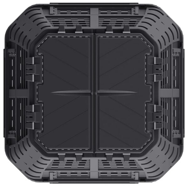vidaXL Κάδος Κομποστοποίησης Μαύρος 93,3 x 93,3 x 146 εκ. 1000 Λίτρων