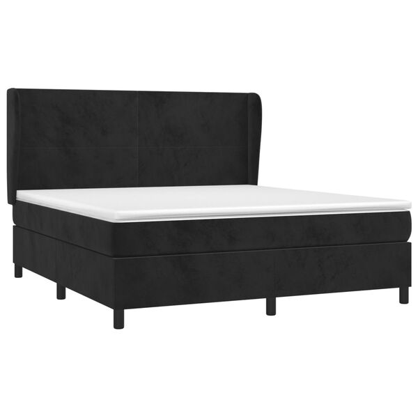 vidaXL &Kappa;&rho;&epsilon;&beta;ά&tau;&iota; Boxspring &mu;&epsilon; &Sigma;&tau;&rho;ώ&mu;&alpha; &Mu;&alpha;ύ&rho;&omicron; 160x200 &epsilon;&kappa;. &Beta;&epsilon;&lambda;&omicron;ύ&delta;&iota;&nu;&omicron;
