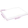 vidaXL Επιφάνεια Τραπεζιού Σκ Καφέ 60x50x2 εκ Επ. Ξύλο Δρυός Live Edge