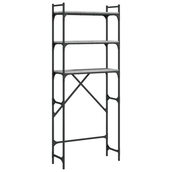 vidaXL Ραφιέρα Πλυντηρίου Γκρι Sonoma 67x25x163 εκ. από Επεξεργ. Ξύλο
