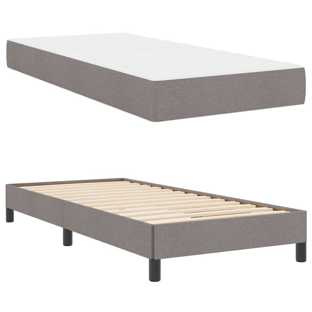 vidaXL Κρεβάτι με ελατήρια Άλλο Taupe 90 x 200 cm ύφασμα