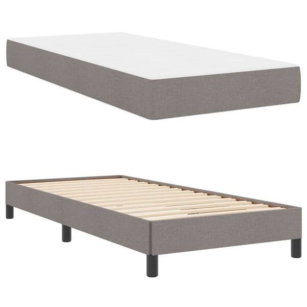 vidaXL Κρεβάτι με ελατήρια Άλλο Taupe 90 x 200 cm ύφασμα
