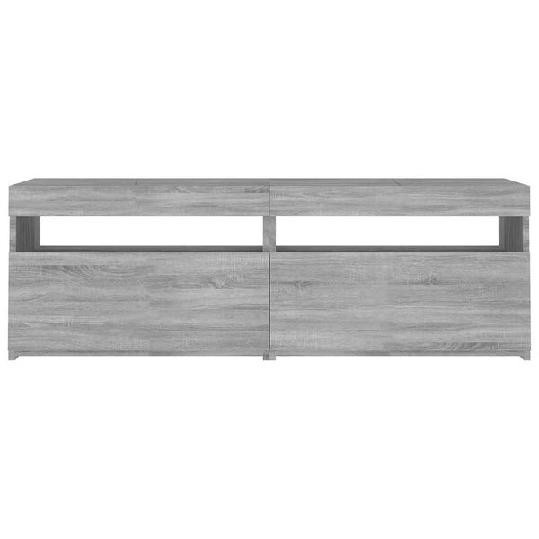 vidaXL Έπιπλο Τηλεόρασης με LED Γκρι Sonoma 120x35x40 εκ.