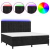 vidaXL &Kappa;&rho;&epsilon;&beta;ά&tau;&iota; Boxspring &mu;&epsilon; &Sigma;&tau;&rho;ώ&mu;&alpha; & LED &Mu;&alpha;ύ&rho;&omicron; 200x200 &epsilon;&kappa;. &Beta;&epsilon;&lambda;&omicron;ύ&delta;&iota;&nu;&omicron;