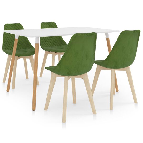 vidaXL Σετ Τραπεζαρίας 5 Τεμαχίων Ανοιχτό Πράσινο