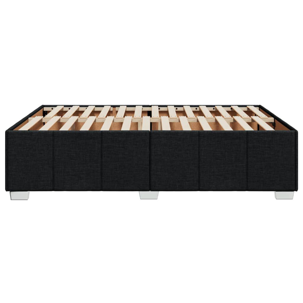 vidaXL Σκελετός Κρεβατιού Χωρίς Στρώμα Μαύρο 140x200 εκ.Υφασμάτινο