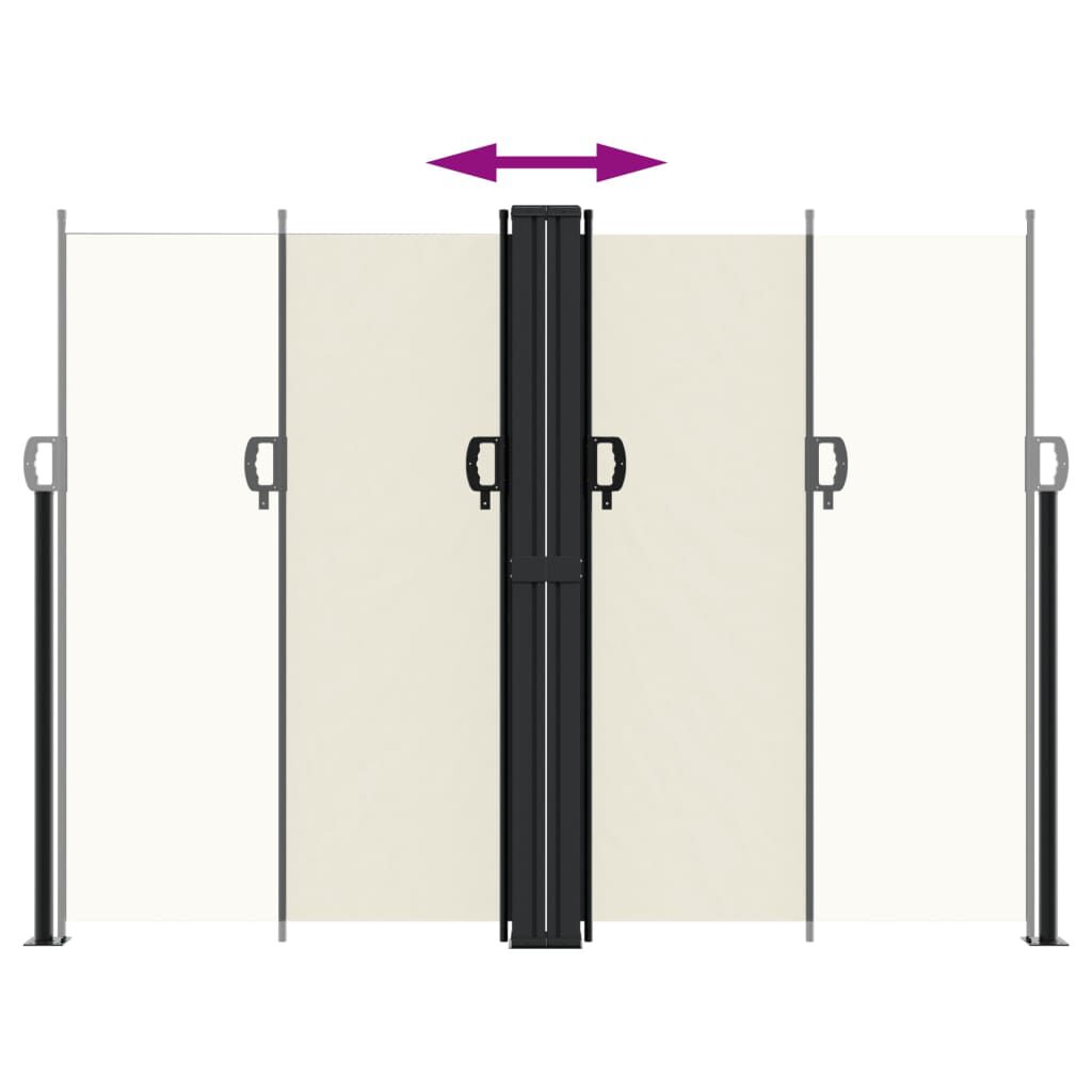 vidaXL Σκίαστρο Πλαϊνό Συρόμενο Κρεμ 180 x 1200 εκ.