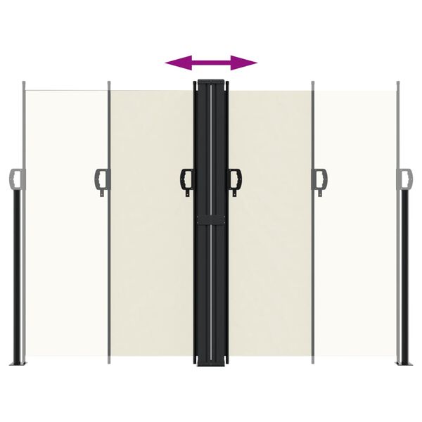 vidaXL Σκίαστρο Πλαϊνό Συρόμενο Κρεμ 180 x 1200 εκ.