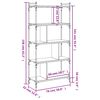 vidaXL Βιβλιοθήκη 5 Επιπέδων Καφέ Δρυς 76 x 32 x 158 εκ. Επεξ. Ξύλο