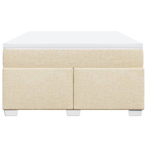 vidaXL &Kappa;&rho;&epsilon;&beta;ά&tau;&iota; Boxspring &mu;&epsilon; &Sigma;&tau;&rho;ώ&mu;&alpha; &Kappa;&rho;&epsilon;&mu; 160x200 &epsilon;&kappa;. &Upsilon;&phi;&alpha;&sigma;&mu;ά&tau;&iota;&nu;&omicron;