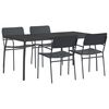 vidaXL &Sigma;&epsilon;&tau; &tau;&rho;&alpha;&pi;&epsilon;&zeta;&alpha;&rho;ί&alpha;&sigmaf; 5 &tau;&mu;&chi;. &Alpha;&nu;&theta;&rho;&alpha;&kappa;ί 165 x 80 x 72 &epsilon;&kappa; &Alpha;&tau;&sigma;ά&lambda;&iota;