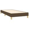vidaXL Κρεβάτι Boxspring με Στρώμα & LED Σκ.Καφέ 80x200 εκ. Υφασμάτινο