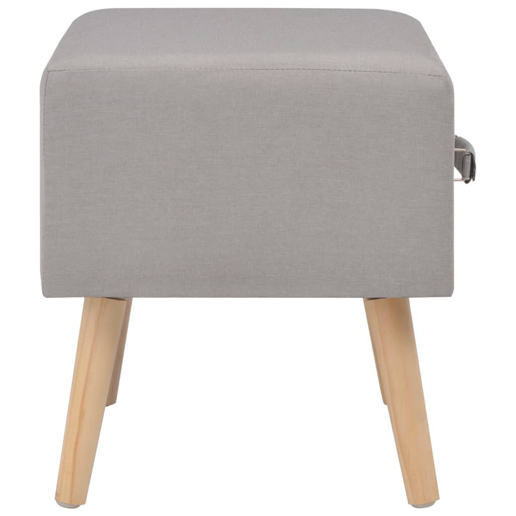 vidaXL Κομοδίνο Γκρι 40 x 35 x 40 εκ. Υφασμάτινο