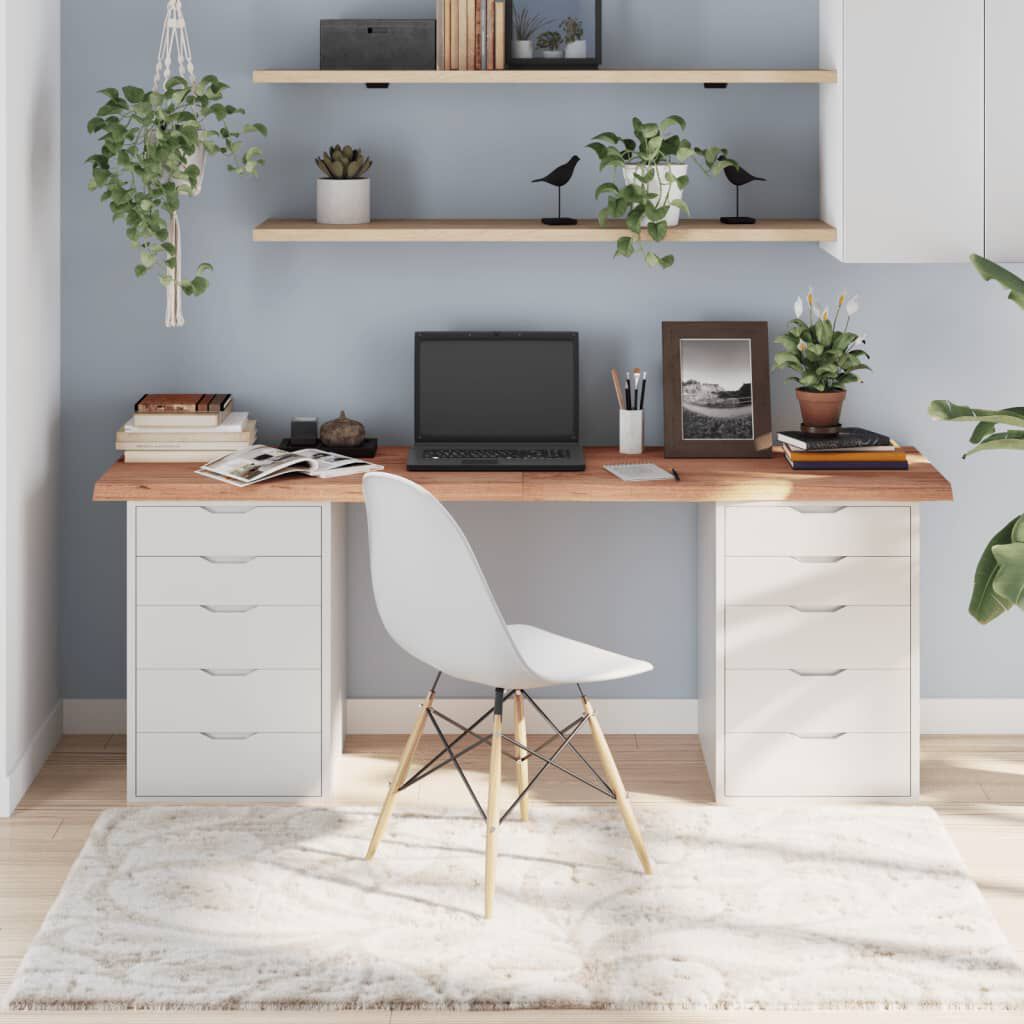 vidaXL Επιφ Τραπεζιού Αν Καφέ 180x60x(2-4)εκ. Επεξ. Μασίφ Ξύλο Δρυός