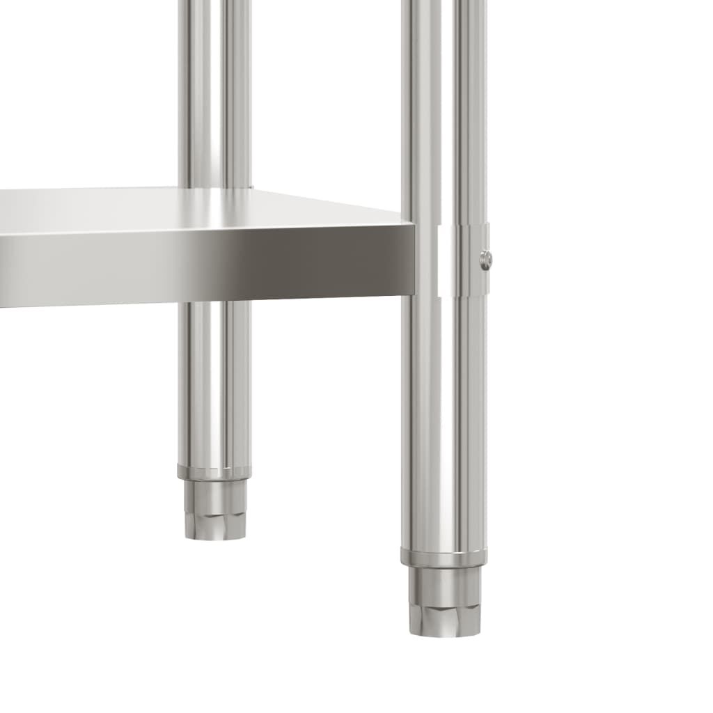 vidaXL Πάγκος Εργασίας Κουζίνας 110x30x85 εκ. από Ανοξείδωτο Ατσάλι