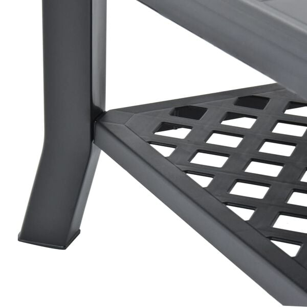 vidaXL Τραπεζάκι Σαλονιού Ανθρακί 90 x 60 x 46 εκ. Πλαστικό