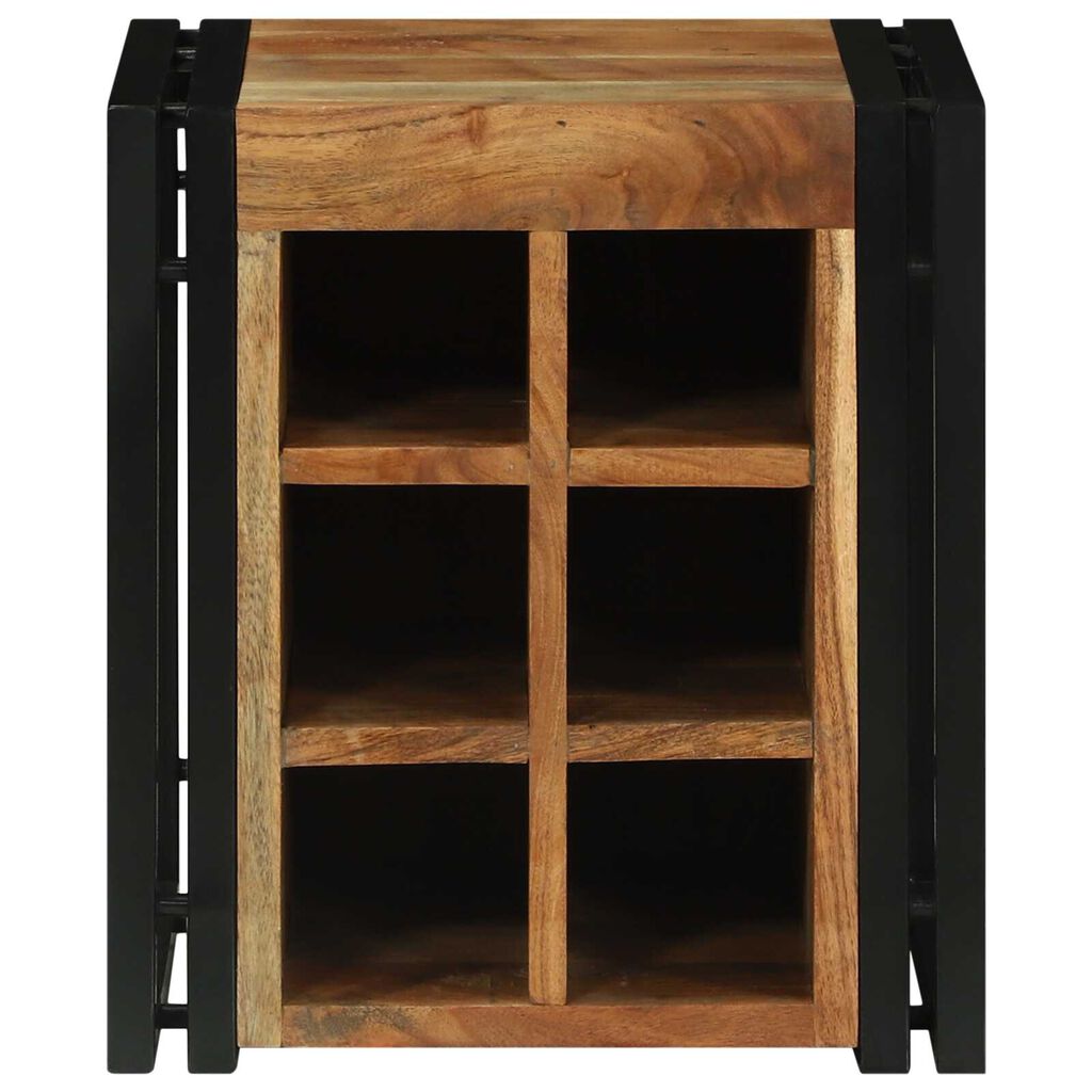 vidaXL Ράφι κρασιών 34.5x35x39 εκ. μασίφ ξύλο ακακίας