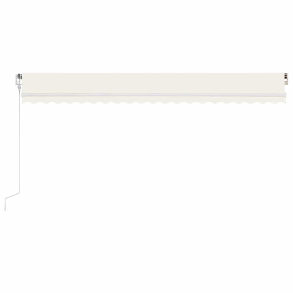 vidaXL Τέντα Αυτόματη με LED & Αισθητήρα Ανέμου Κρεμ 500x350 εκ.