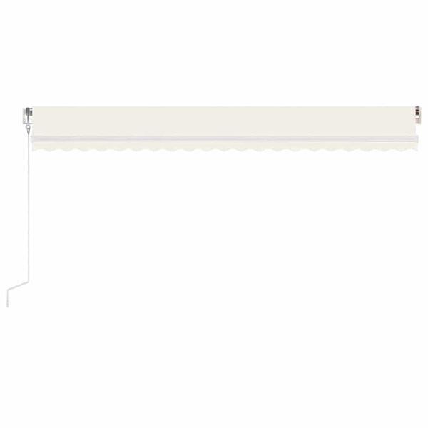 vidaXL Τέντα Αυτόματη με LED & Αισθητήρα Ανέμου Κρεμ 500x350 εκ.