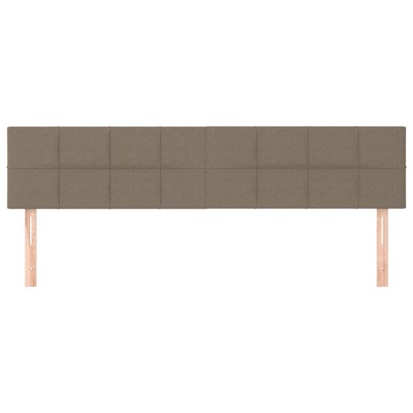 vidaXL Κεφαλάρια Κρεβατιού 2 τεμ. Taupe 80 x 5 x 78/88 εκ. Υφασμάτινο