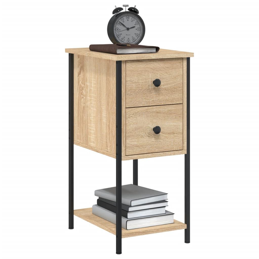 vidaXL Κομοδίνα 2 Τεμ. Sonoma Δρυς 32x42x70 εκ. από Επεξεργασμένο Ξύλο