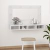 vidaXL Έπιπλο Καθρέπτη με LED Γυαλιστερό Λευκό 90 x 31,5 x 62 εκ.