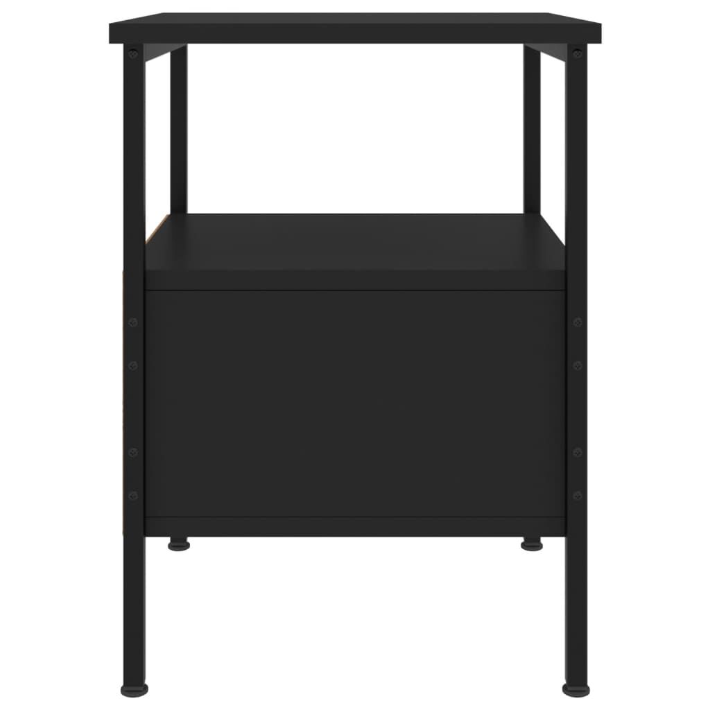 vidaXL Κομοδίνα 2 τεμ. Μαύρα 34 x 36 x 50 εκ. από Επεξεργασμένο Ξύλο