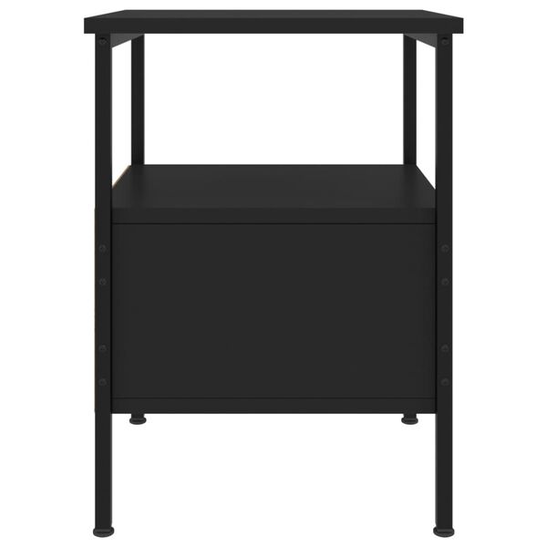 vidaXL Κομοδίνα 2 τεμ. Μαύρα 34 x 36 x 50 εκ. από Επεξεργασμένο Ξύλο