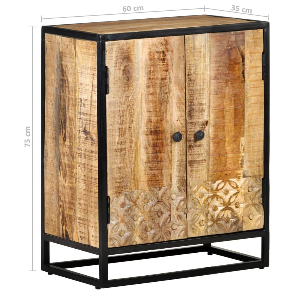 vidaXL Ντουλάπι Σκαλιστό στο Χέρι 60x35x75 εκ. από Μασίφ Ξύλο Μάνγκο