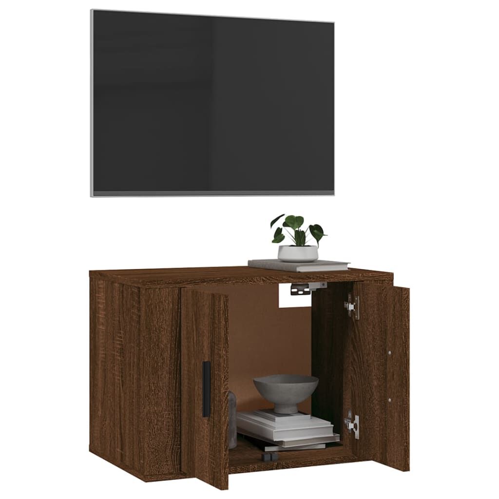 vidaXL Έπιπλο Τηλεόρασης Επιτοίχιο Καφέ Δρυς 57x34,5x40 εκ.