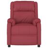 vidaXL Πολυθρόνα Μασάζ με Ανύψωση Μπορντό Συνθετικό Δέρμα