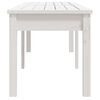 vidaXL Πάγκος Κήπου Διθέσιος Λευκός 159,5x44x45 εκ. Μασίφ Ξύλο Πεύκου