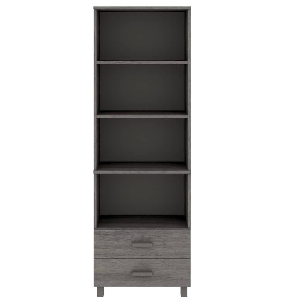 vidaXL Ντουλάπι HAMAR Αν. Γκρι 60 x 35 x 180 εκ Μασίφ Ξύλο Πεύκου