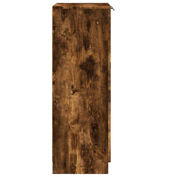 vidaXL Παπουτσοθήκη Καπνιστή Δρυς 59x35x100 εκ. από Επεξεργασμένο Ξύλο