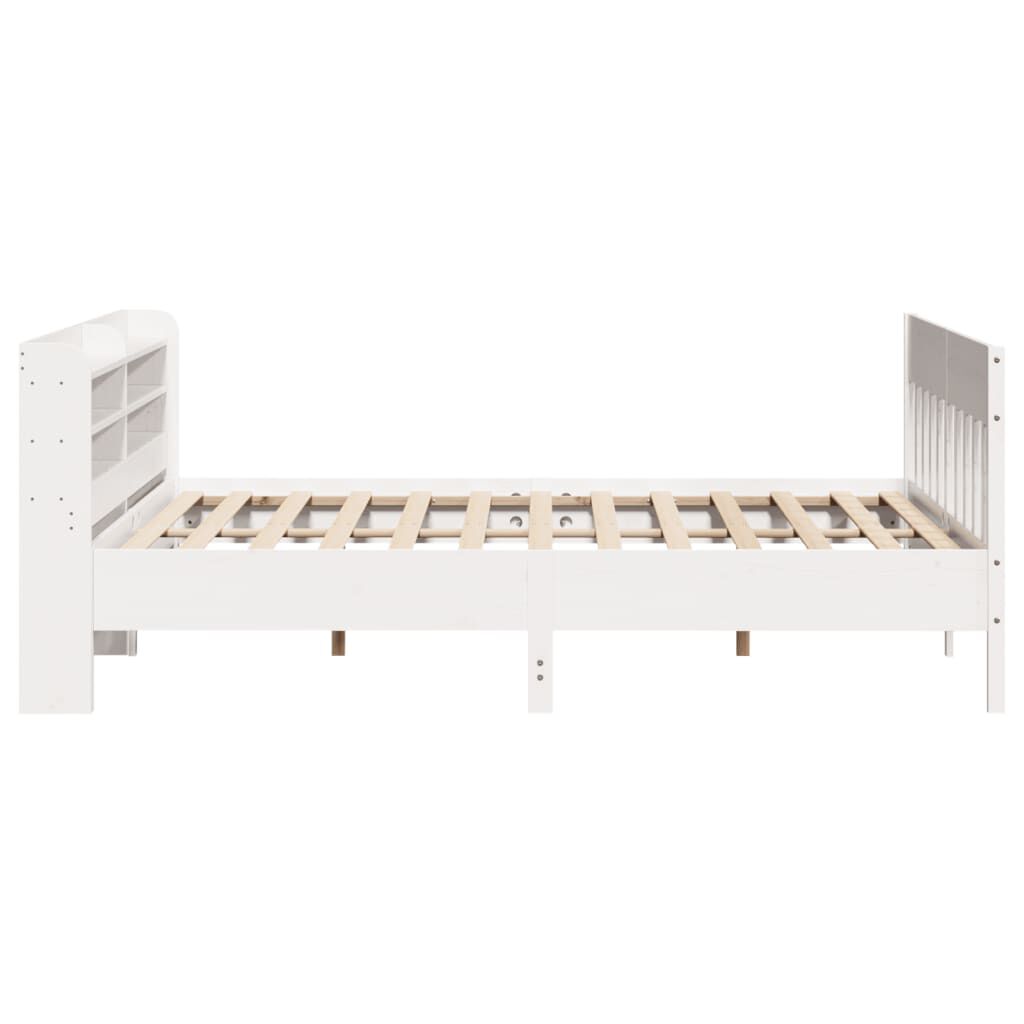 vidaXL Σκελετός Κρεβ. Χωρίς Στρώμα Λευκό 180x200 εκ Μασίφ Πεύκο