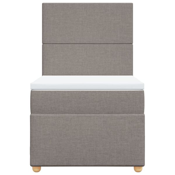 vidaXL &Kappa;&rho;&epsilon;&beta;ά&tau;&iota; Boxspring &mu;&epsilon; &Sigma;&tau;&rho;ώ&mu;&alpha; Taupe 90x190 &epsilon;&kappa;.&Upsilon;&phi;&alpha;&sigma;&mu;ά&tau;&iota;&nu;&omicron;