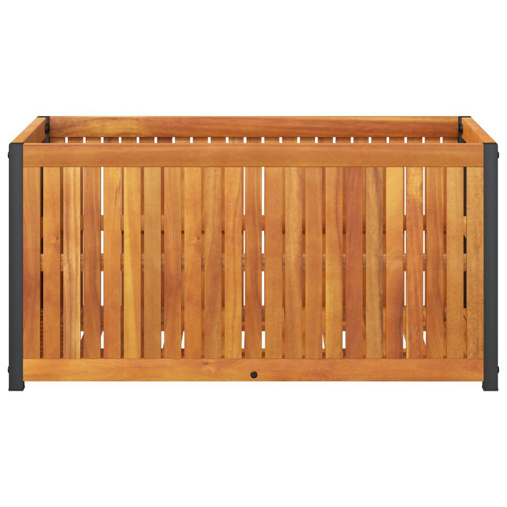 vidaXL Ζαρντινιέρα Κήπου 85x45x44 εκ. Μασίφ Ξύλο Ακακίας/Ατσάλι