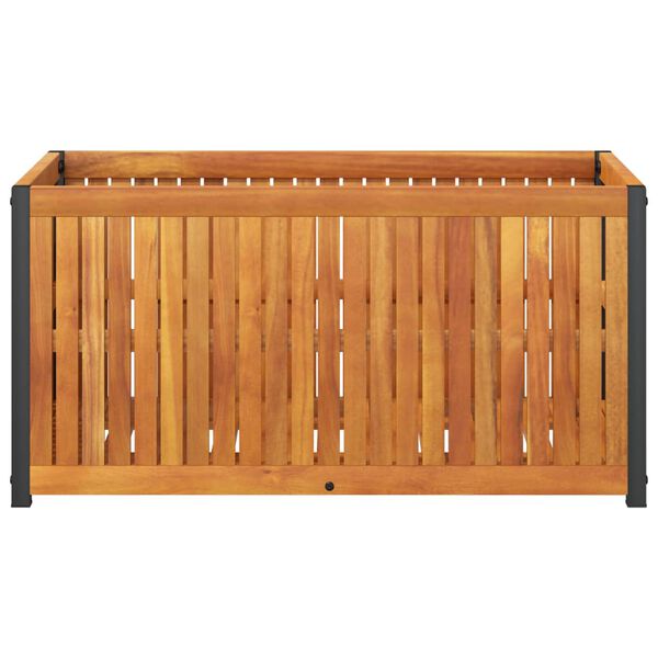 vidaXL Ζαρντινιέρα Κήπου 85x45x44 εκ. Μασίφ Ξύλο Ακακίας/Ατσάλι