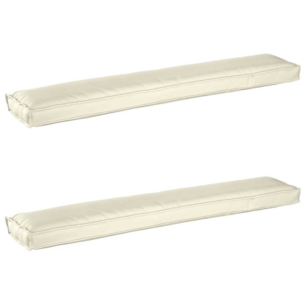 vidaXL Σετ Μαξιλαριών Πάγου 2 pcs Κρεμ 200 x 40 x 8 εκ. Ύφασμα Oxford