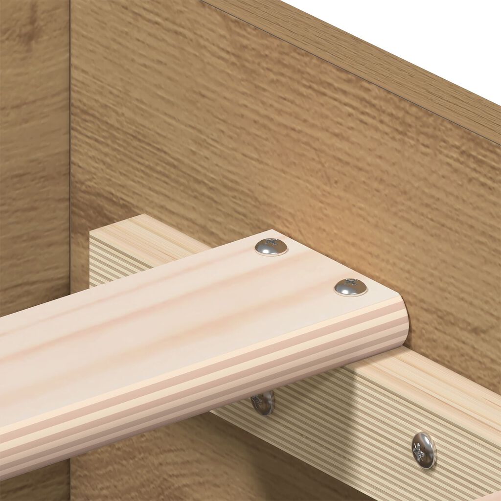 vidaXL Κρεβάτι Artisan Oak 90x190 εκ. Επεξεργασμένο Ξύλο