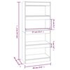 vidaXL Βιβλιοθήκη/Διαχωρ. Χώρου Καπνιστή Δρυς 60x30x135 εκ. Επεξ. Ξύλο