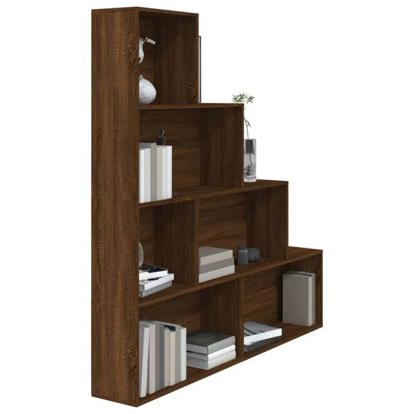 vidaXL Βιβλιοθήκη Καφέ Δρυς 155 x 24 x 160 εκ.