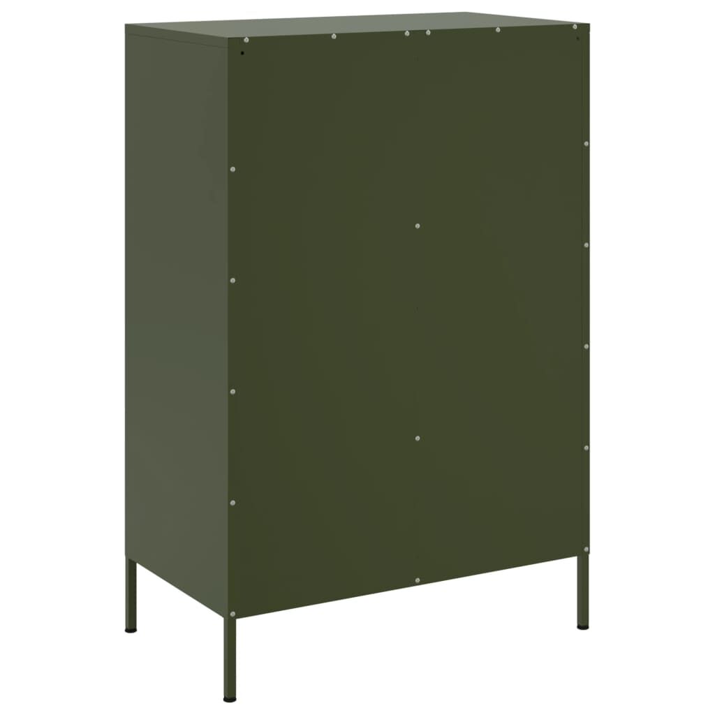 vidaXL Ντουλάπι Πράσινο Λαδί 68x39x101,5 εκ. από Ατσάλι