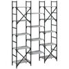 vidaXL Βιβλιοθήκη Γκρι Sonoma 127,5x28,5x172,5 εκ. Επεξεργασμένο Ξύλο