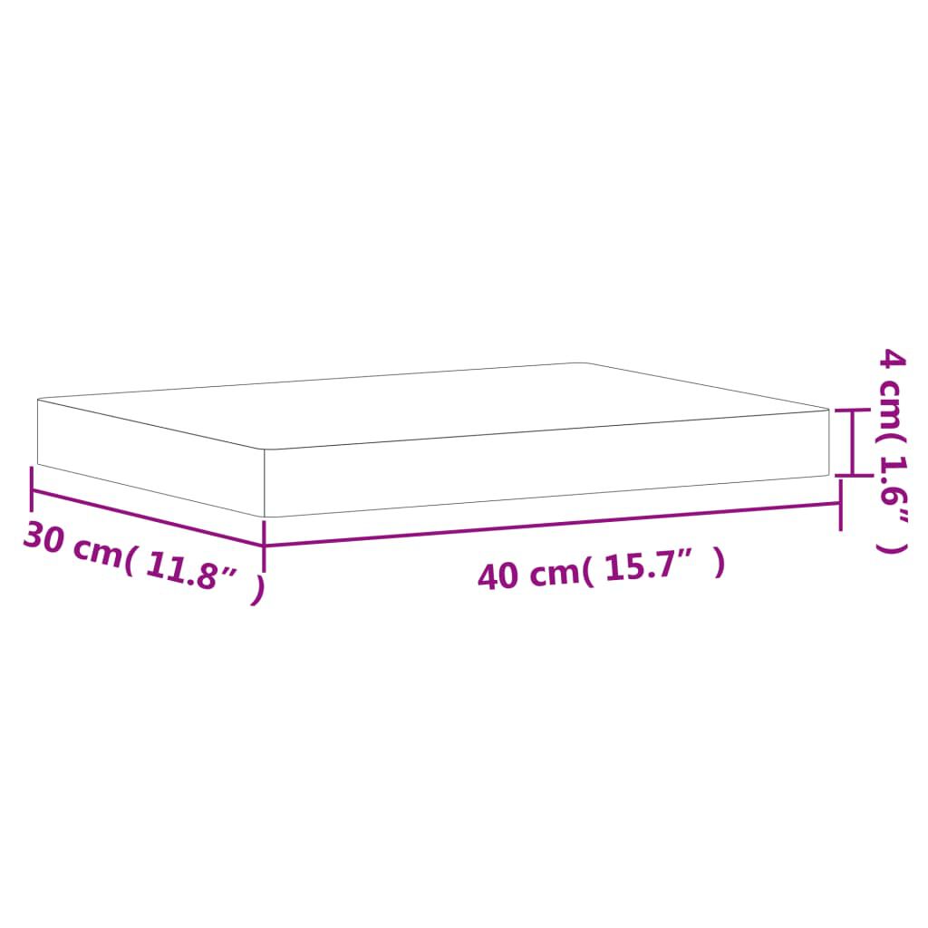 vidaXL Επιφάνεια Κοπής 40x30x4 εκ. από Μασίφ Ξύλο Οξιάς
