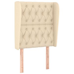vidaXL Κεφαλάρι με Πτερύγια Κρεμ 83x23x118/128 εκ. Υφασμάτινο