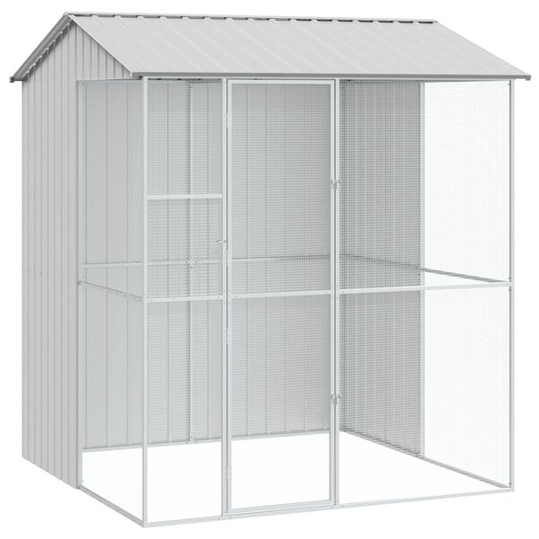 vidaXL Σαχνιστήρι Πτηνών Γκρι 215 x 210 x 247 εκ. Χάλυβας