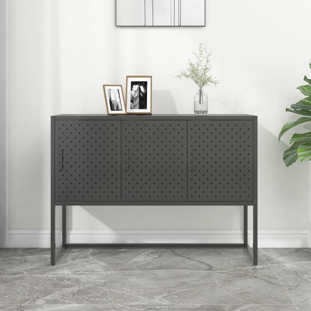 vidaXL Μπουφές Ανθρακί 105 x 35 x 75 εκ. από Ατσάλι