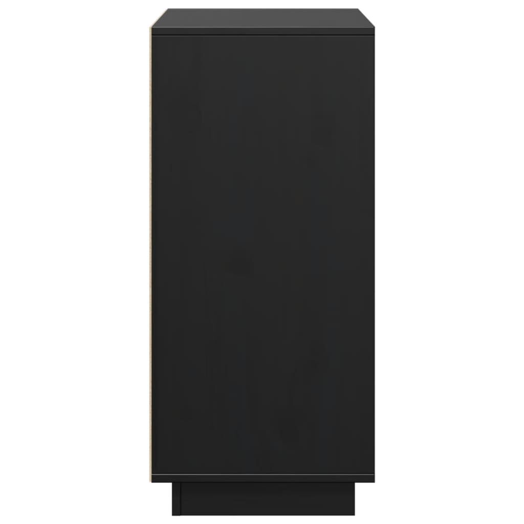 vidaXL Ντουλάπι Μαύρο 60 x 34 x 75 εκ. από Μασίφ Ξύλο Πεύκου