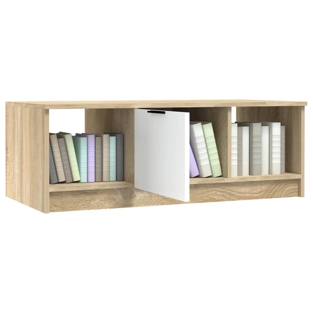 vidaXL Τραπεζάκι Σαλονιού Λευκό & Sonoma Δρυς 102x50x36 εκ. Επεξ. Ξύλο